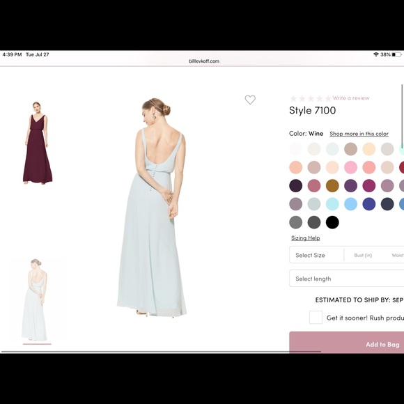 Bill Levkoff bridesmaid dress - Picture 2 of 8